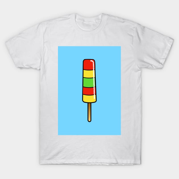 Traffic Light Ice Lolly T-Shirt by AdamRegester